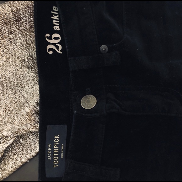J. CREW Velvet Ankle Highrise Skinny Jeans Pants - Picture 3 of 3